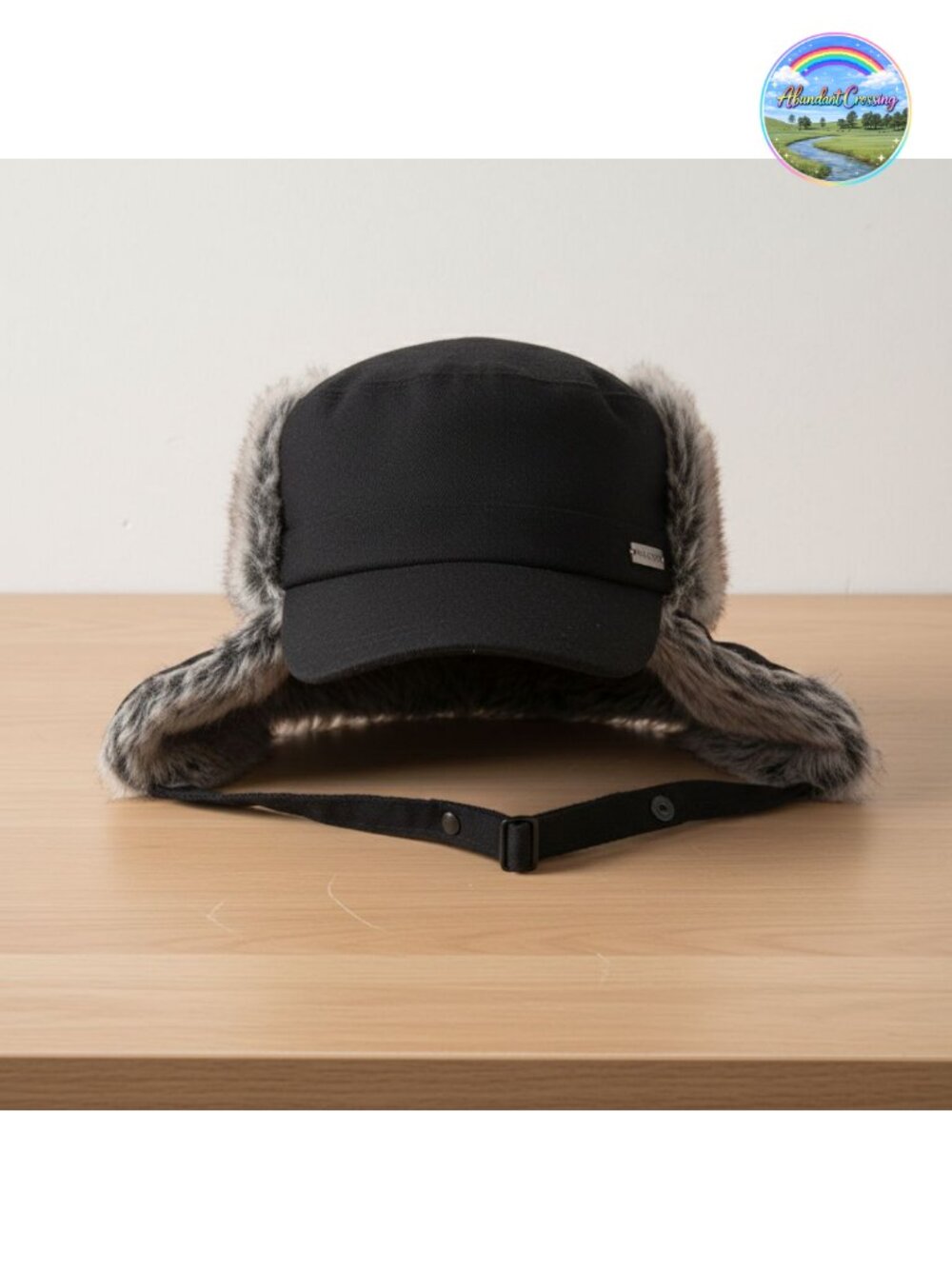 Unisex Winter Earflap Trapper Hat Faux Fur Chin Strap Ski Hunting